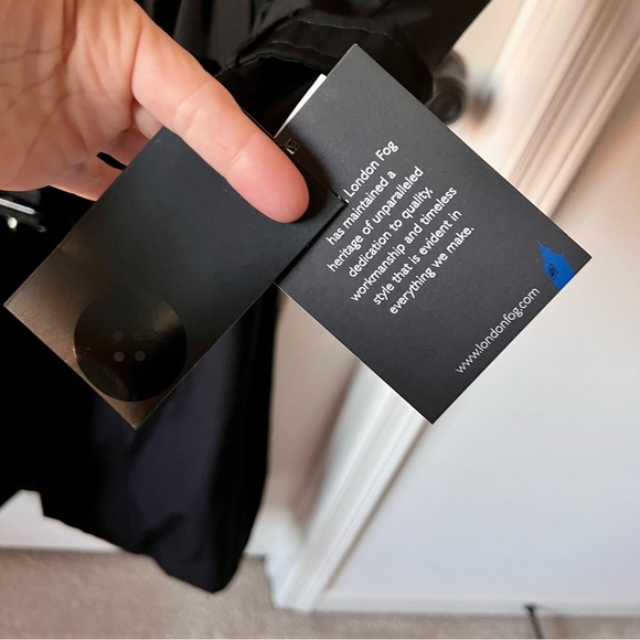 NWT LONDON FOG Classic Black Belted Flannel Lined Trench Coat—SZ. 16 - Picture 9 of 17